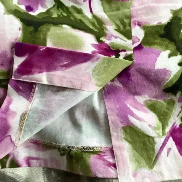 Jones wear stretch Pink& green floral pencil skirt  Cottagecore Size 10P - Picture 4 of 6